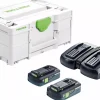 Festool SYS 18V 2x4,0/TCL 6 DUO Energieset (2x 4,0Ah) in systainer