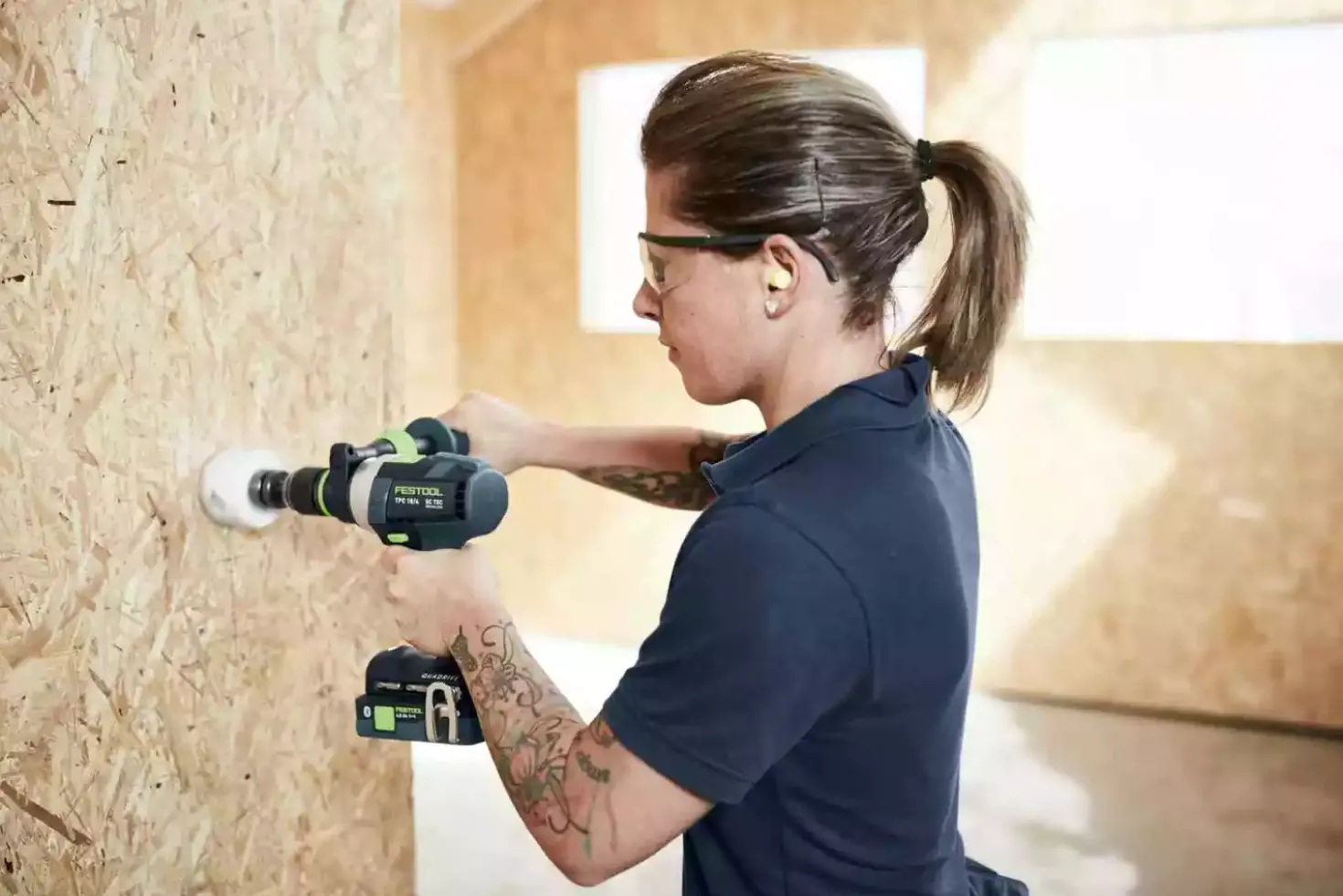 Festool TPC 18/4 I-Basic-Set 18V Li-Ion accu klopboormachine body incl. accessoires in systainer - 75Nm