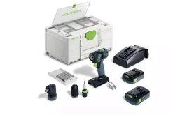 Festool TXS 18 C 3,0-Set 18V Li-Ion accu schroefboormachine incl. bitset (2x 3,0Ah) in systainer - 40Nm
