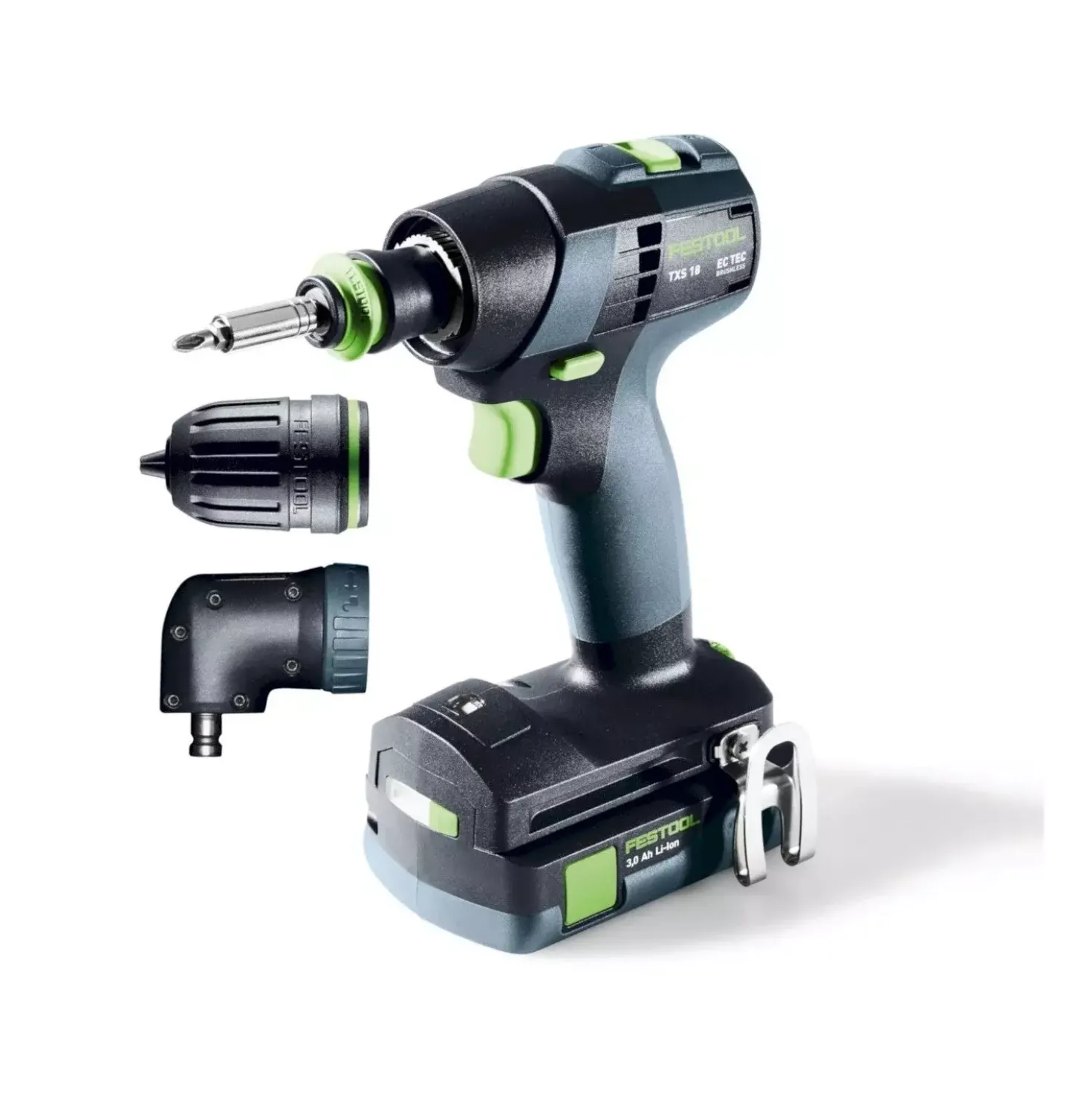 Festool TXS 18 C 3,0-Set 18V Li-Ion accu schroefboormachine incl. bitset (2x 3,0Ah) in systainer - 40Nm