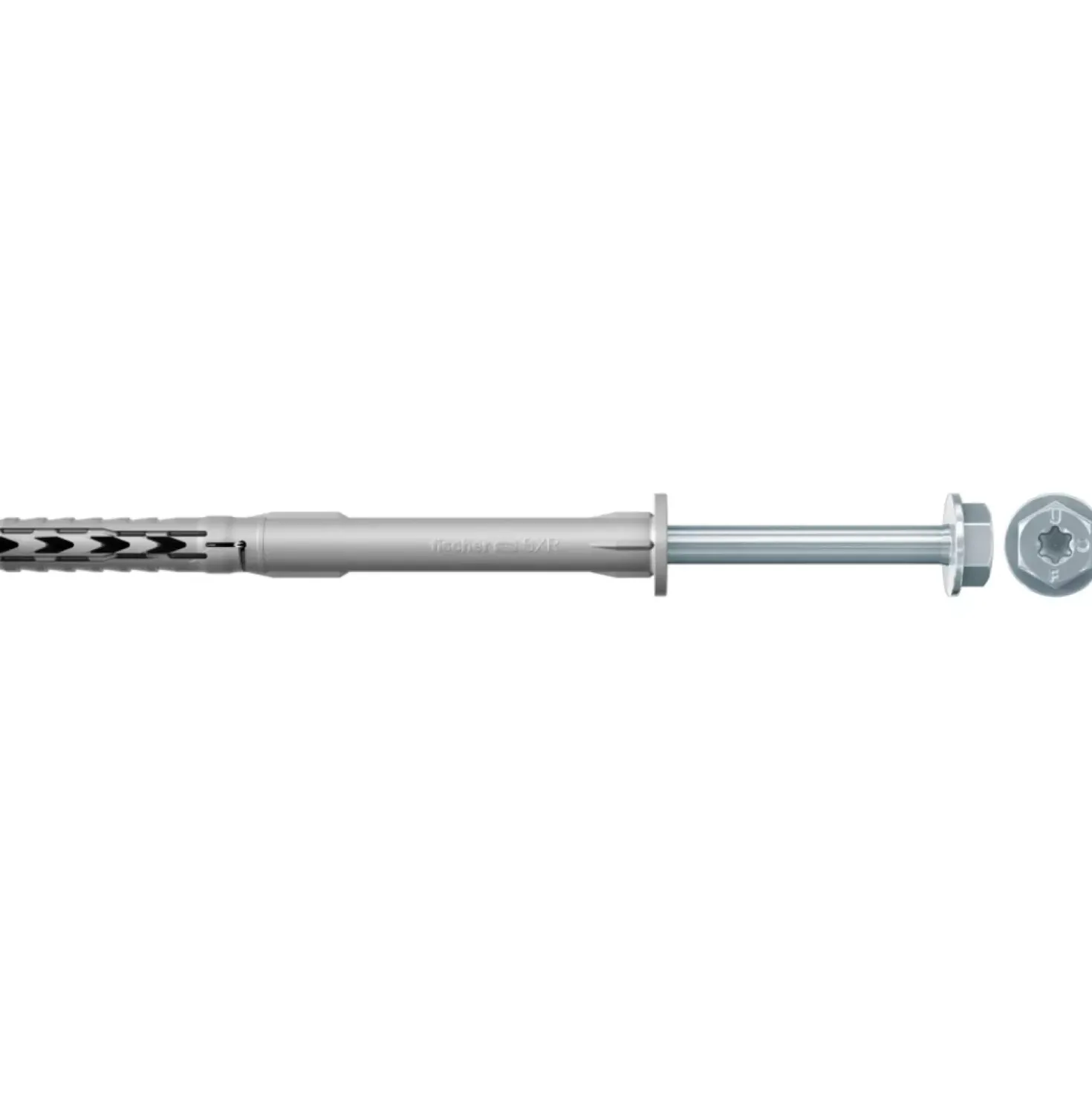 Fischer 46336 Constructie-/kozijnplug SXR - 10 x 200 FUS - TX40/SW13 - zeskant schroef - verzinkt staal (50st)