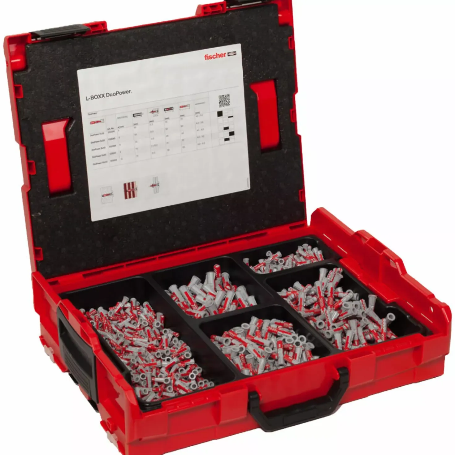 Fischer DuoPower L-BOXX 102 910-delige pluggenset in L-Boxx