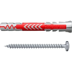 Fischer 535463 DuoPower S PH Universele pluggen met bolkopschroef - PZ2 - 6.0 x 30mm - Bolkop - Voldraad - Verzinkt (50st)