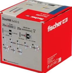 Fischer 572924 Hollewandplug DuoHM 5 X 55 S PH TX, bolkopbout met TX opname
