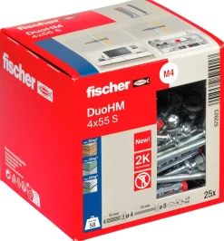 Fischer 572923 Hollewandplug DuoHM 4 X 55 S PH TX, bolkopbout met TX opname
