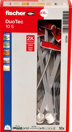 Fischer 537261 Hollewandplug DuoTec 10 S - 10 x 50 mm (10st)