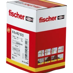 Fischer 50354 Nagelplug/slagplug NS - 6 x 40mm - PZ3 - verzonken schroef (50st)