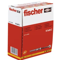 Fischer 50358 Nagelplug/slagplug NS - 8 x 80mm - PZ3 - verzonken schroef (50st)