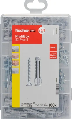 Fischer ProfiBox plug SX Plus - 6 en 8 S met schroeven
