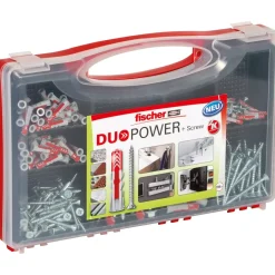 Fischer Red-Box DuoPower 140-delige pluggenset met schroef in assortimentsbox