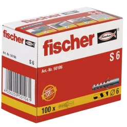 Fischer 50106 S 6 Pluggen - 6 x 30mm (100st)