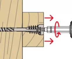 Fischer Stelschroef - TX25 - Bolkop - Fijne Draad - Verzinkt - 100st
