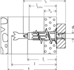Fischer 545677 Zelfborende gipsplaatplug DuoBlade - 44mm (40st)