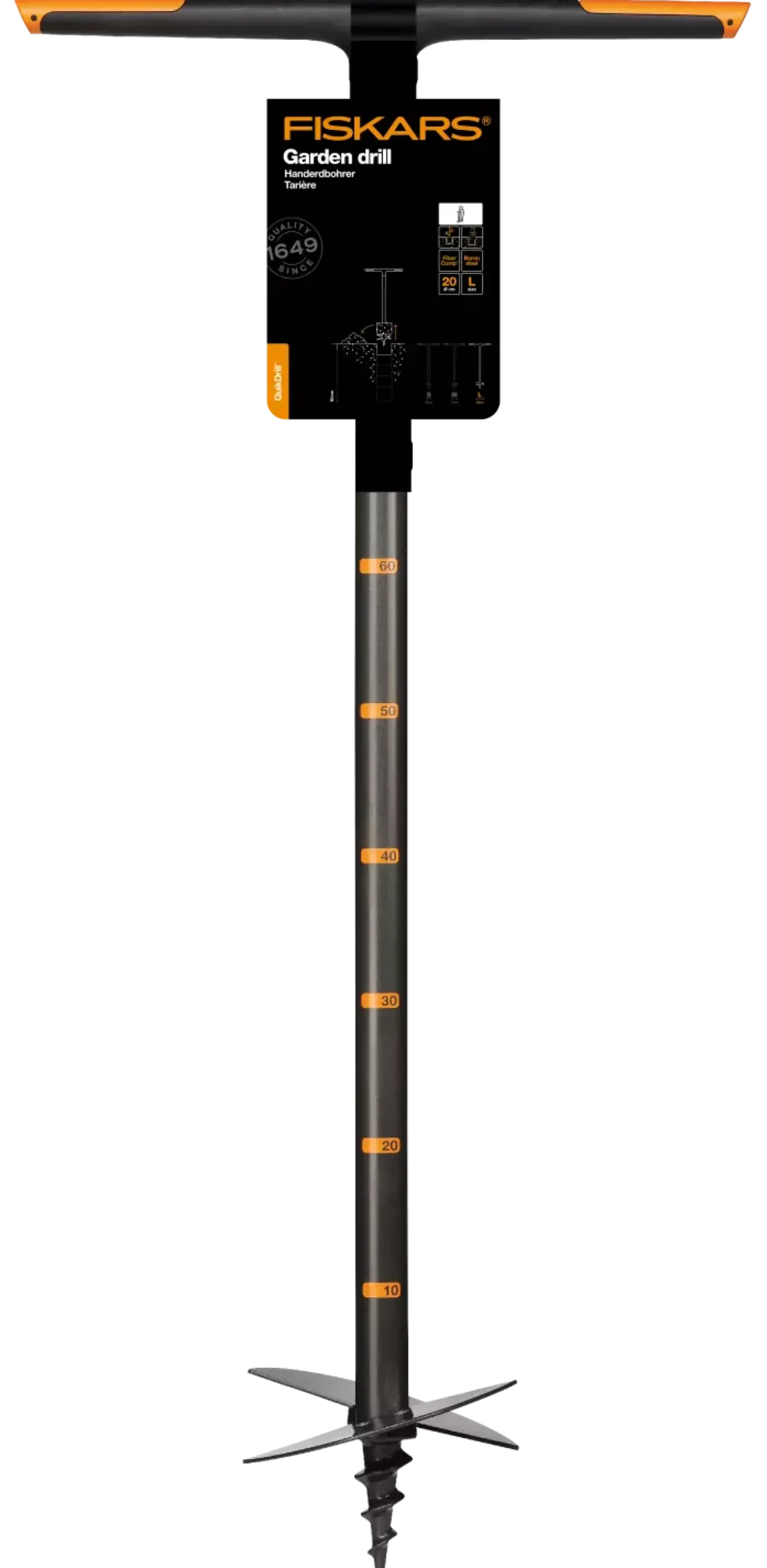 Fiskars 1000640 QuikDrill Handgrondboor - 1100x200mm