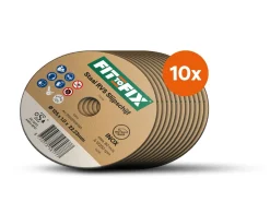 Fit-to-Fix Staal RVS Slijpschijf - 125mm - 10st in blik