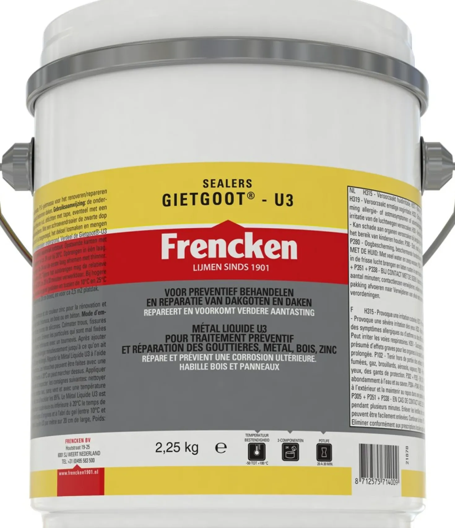 Frencken U3 Gietgoot - Zink - 2,25kg