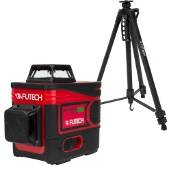 FUTECH MC3D Multicross 3D Compact kruislijnlaser set incl. statief in koffer - groen - 2x 150m - 3 lijnen