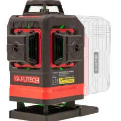 Futech Multicross 4D 18VMAX Electronic Kruislijnlaser - groen - 4 lijnen - IP54