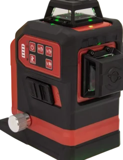 FUTECH Multicross 3D 18VMAX kruislijnlaser set incl. statief en 18V batterij adapter - groen - 70m - 3 lijnen