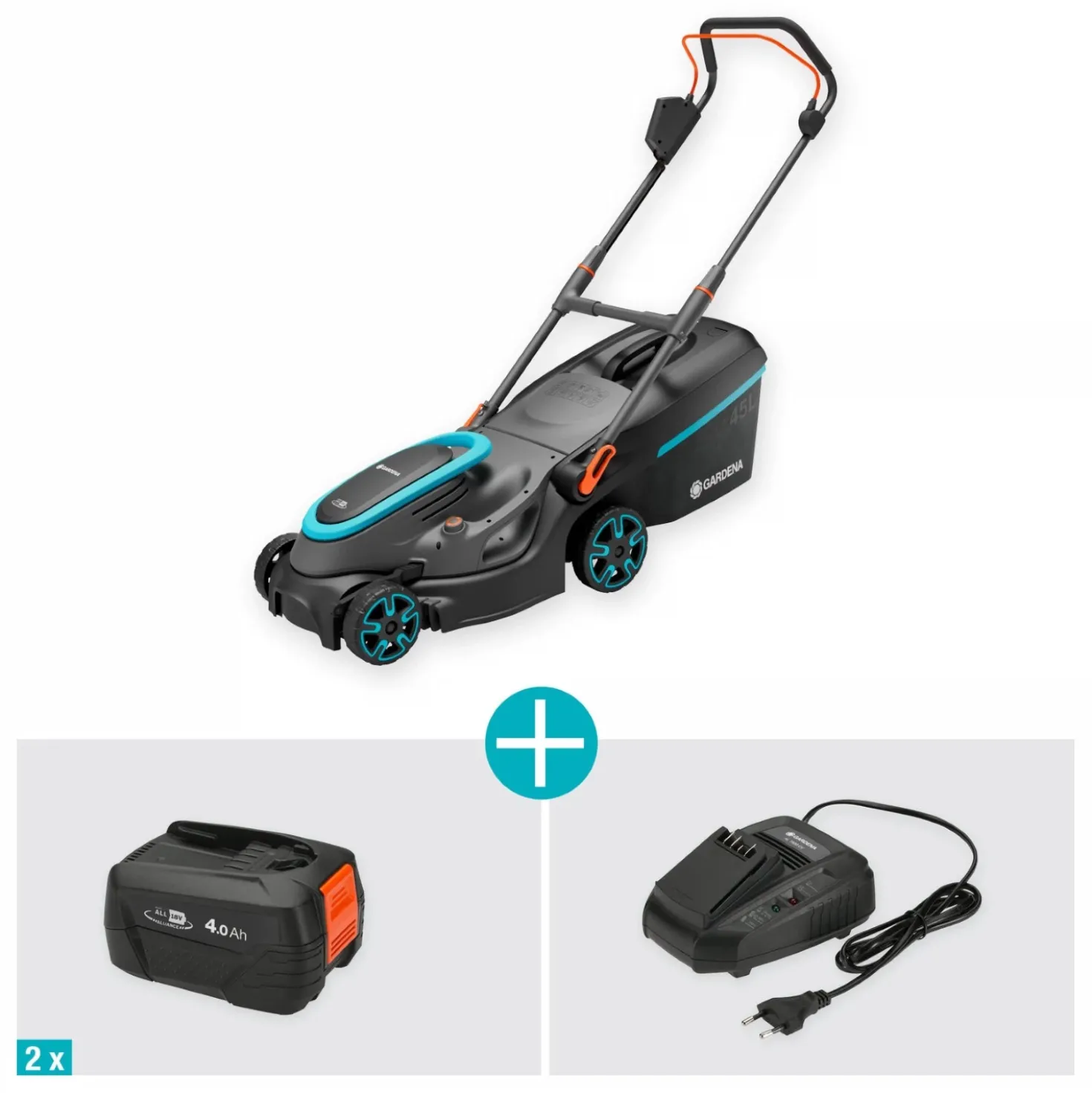 Gardena PowerMax 37/36V P4A accu grasmaaier set (1x 4.0Ah) - 37cm