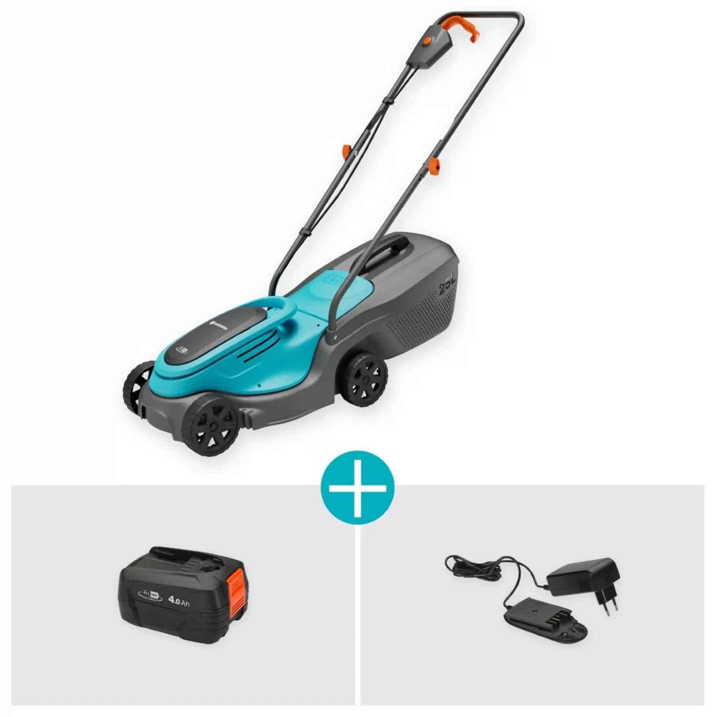 Gardena PowerMax 32/18V P4A accu grasmaaier set (1x 4,0Ah) - 32cm