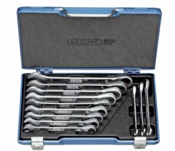 Gedore 7 R-012 12-delige Ringratel-steeksleutelset - 8-19mm