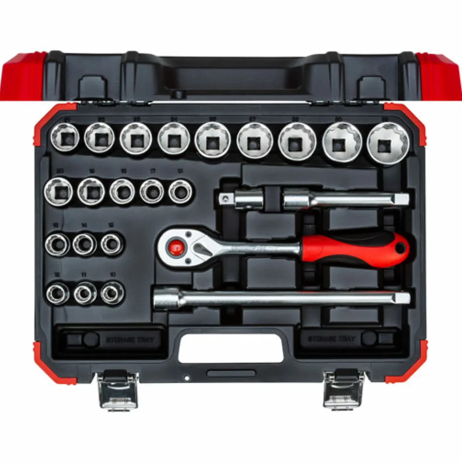 Gedore RED R69013024 24-delige Dopsleutelset - 1/4'' en 1/2''