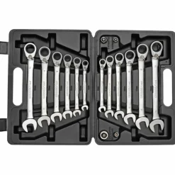 Gedore RED R07203016 16-delige Ringratel-steeksleutelset met adapters
