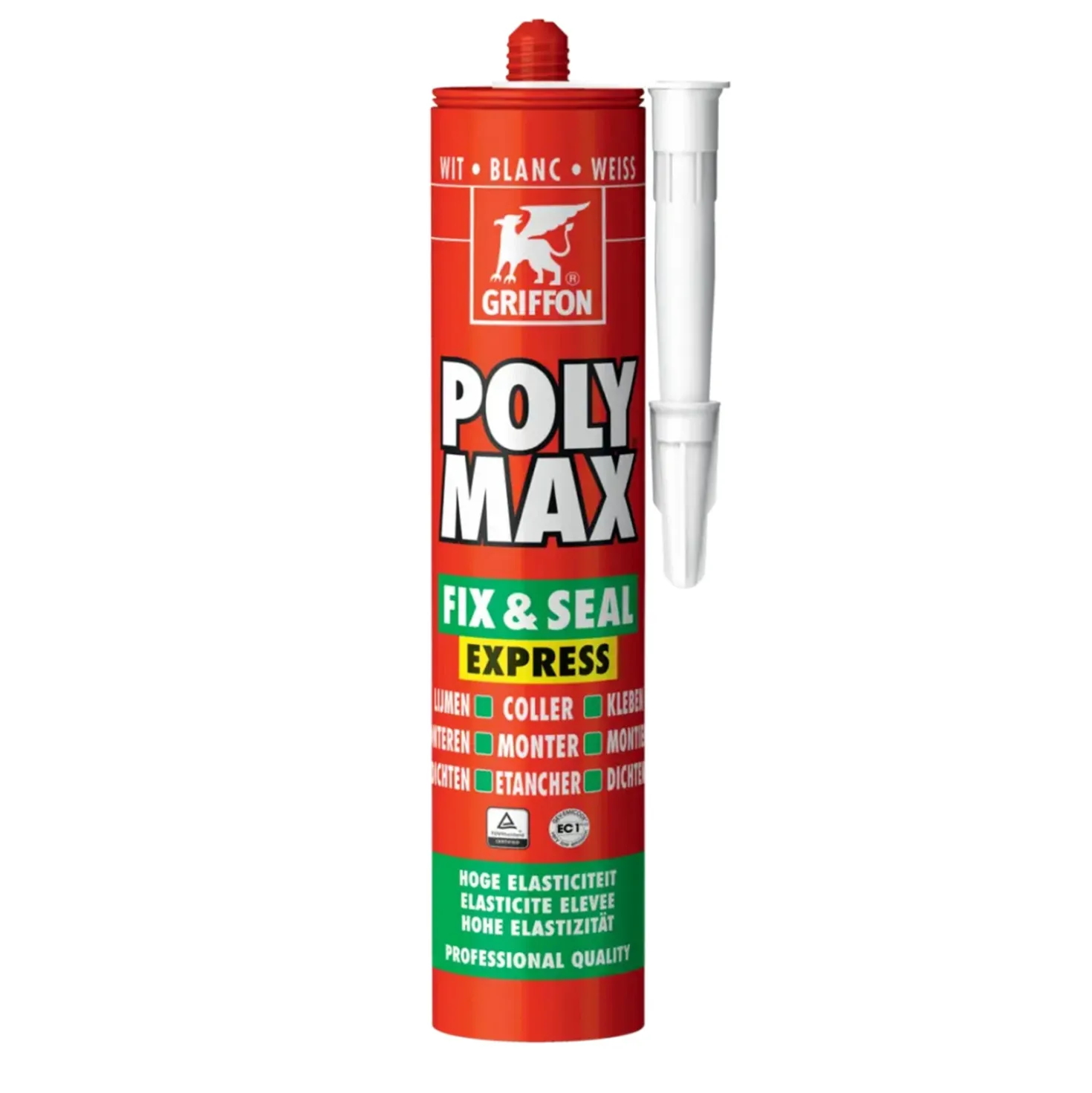 Griffon Poly Max Fix & Seal Express Montagelijm-/afdichtingskit - Wit - Koker - 425gr