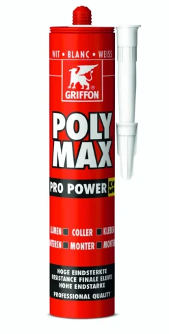 Griffon Poly Max Pro Power Montagelijm - Wit - 435gr