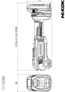 HiKOKI CV18DMAW2Z 18V Li-ion Accu Multitool body in HSC II