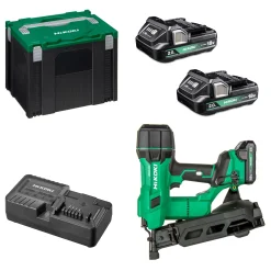 HiKOKI NV1845DAWXZ 18V Li-ion accu trommelspijkerapparaat set (2x 2,0Ah accu) in HSC IV - 22-45mm