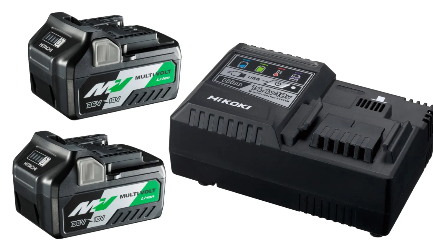 HiKOKI UC18YSL3WEZ BoosterPack 36V MultiVolt Li-ion accu starterset (2x 5.0Ah) + lader