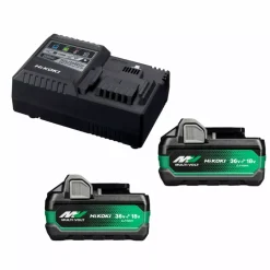 HiKOKI UC18YSL3WHZ BoosterPack 36V MultiVolt Li-ion accu starterset (2x 5.0Ah) + lader