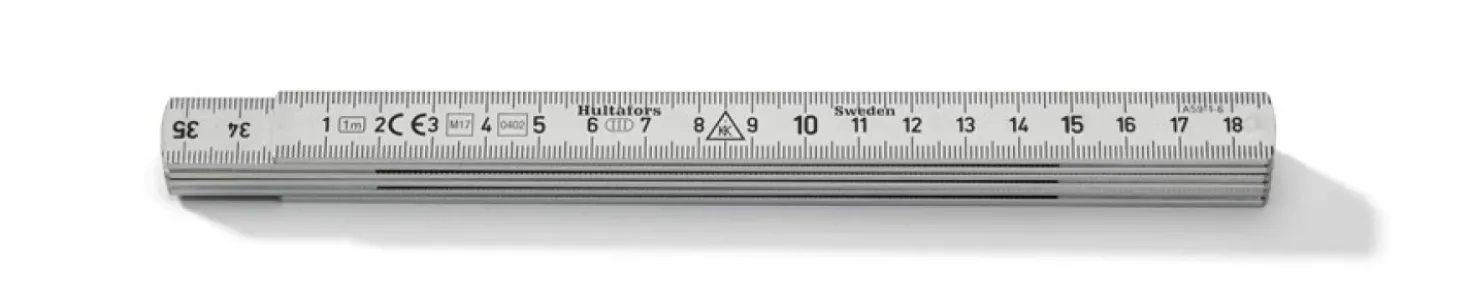 Hultafors A59-1-6 Duimstok - Aluminium - 1m