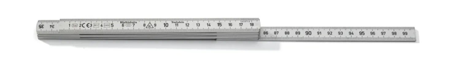 Hultafors A59-1-6 Duimstok - Aluminium - 1m