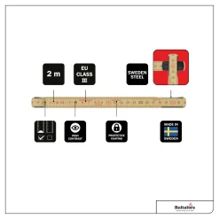 Hultafors 59-2-10 Duimstok - Hout - 2m