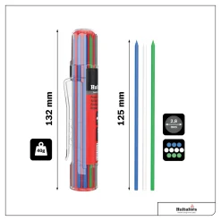 Hultafors HRD-BGW Markeerpotlood navulling (10st) - Blauw, Groen en Wit