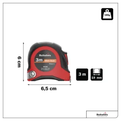 Hultafors 350103 PR 3M Rolbandmaat staal - 3m x 19mm