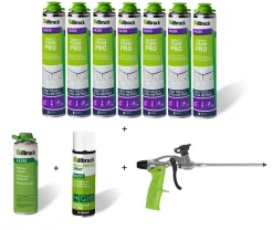 illbruck FM350 Perfect Box - 7x FM350 - 880 ml + AA290 Reiniger + AA291 Smeerspray + AA250 Foam Gun Pro