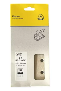 Klingspor Schuurpapier Rechthoek Klit 115X230mm 5st P240