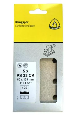 Klingspor Schuurpapier Rechthoek Klit 80X133mm 5st P180