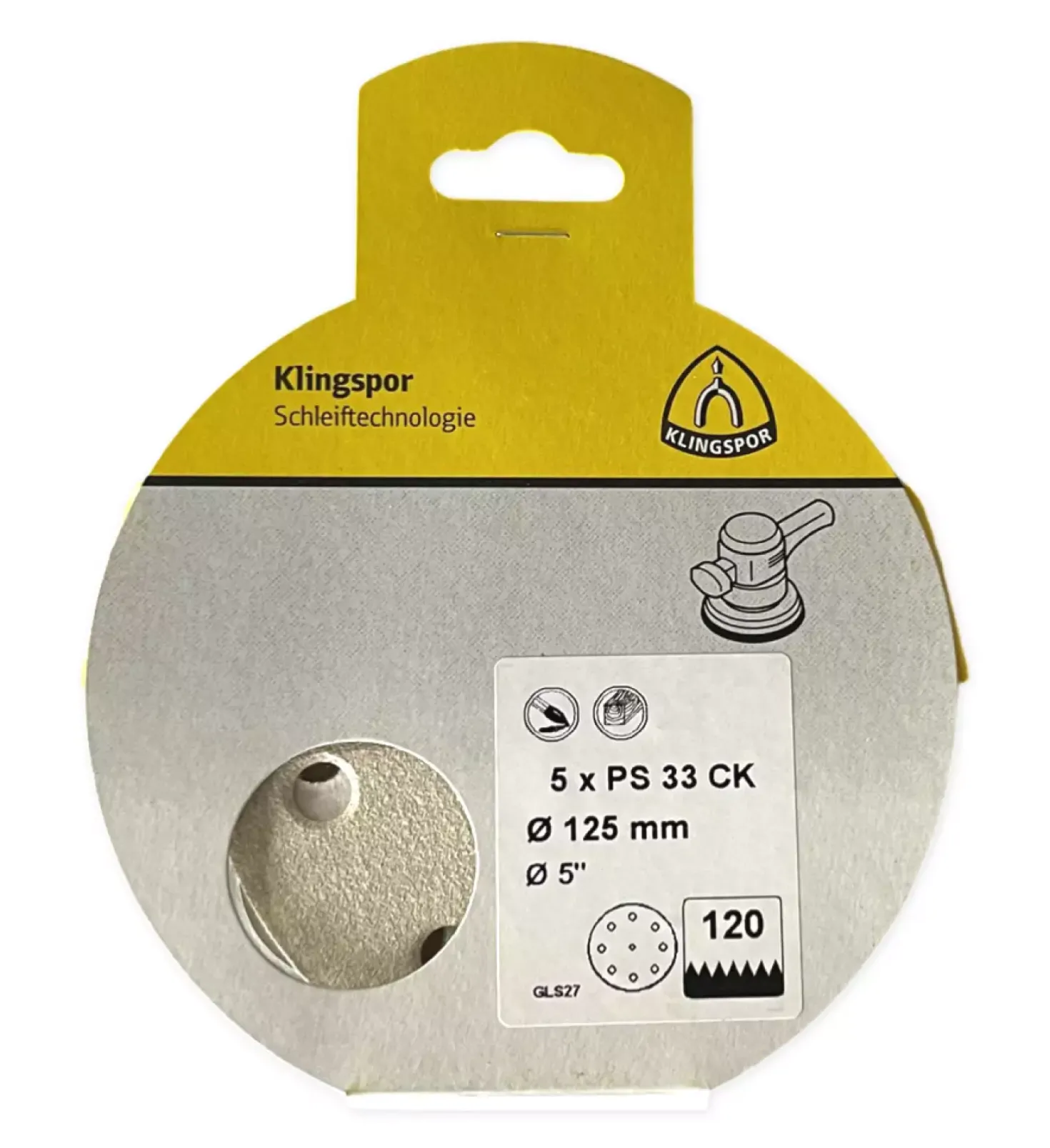 Klingspor Schuurschijf - 125mm - 9 gaten - 5st