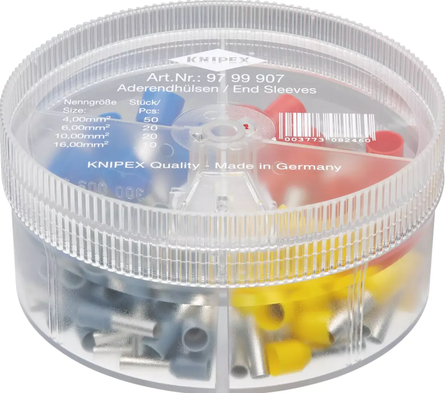Knipex 97 99 907 Assortimentsboxen met afgestripte adereindhulzen