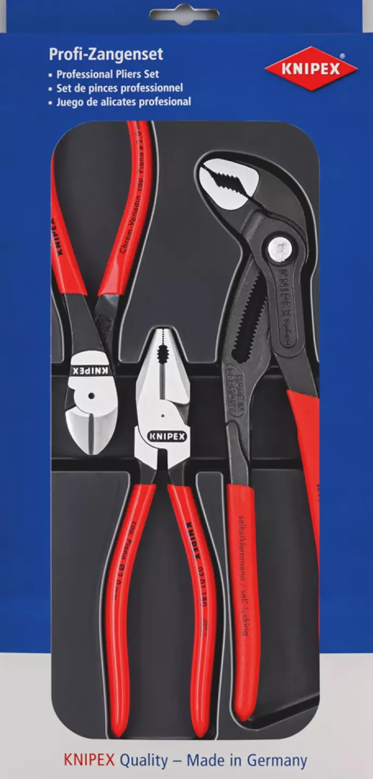 Knipex 00 20 10 3-delige Kracht Tangenset