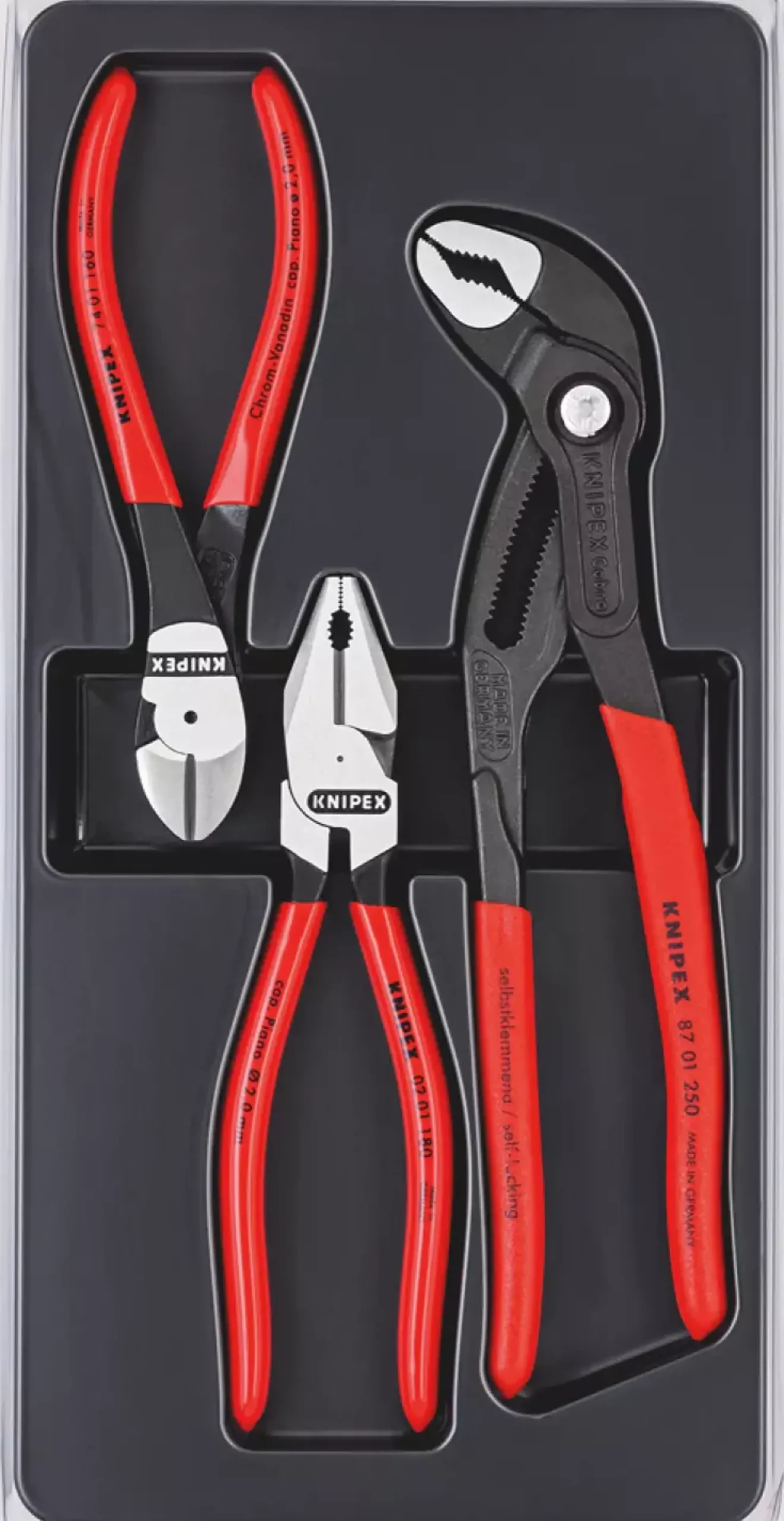 Knipex 00 20 10 3-delige Kracht Tangenset