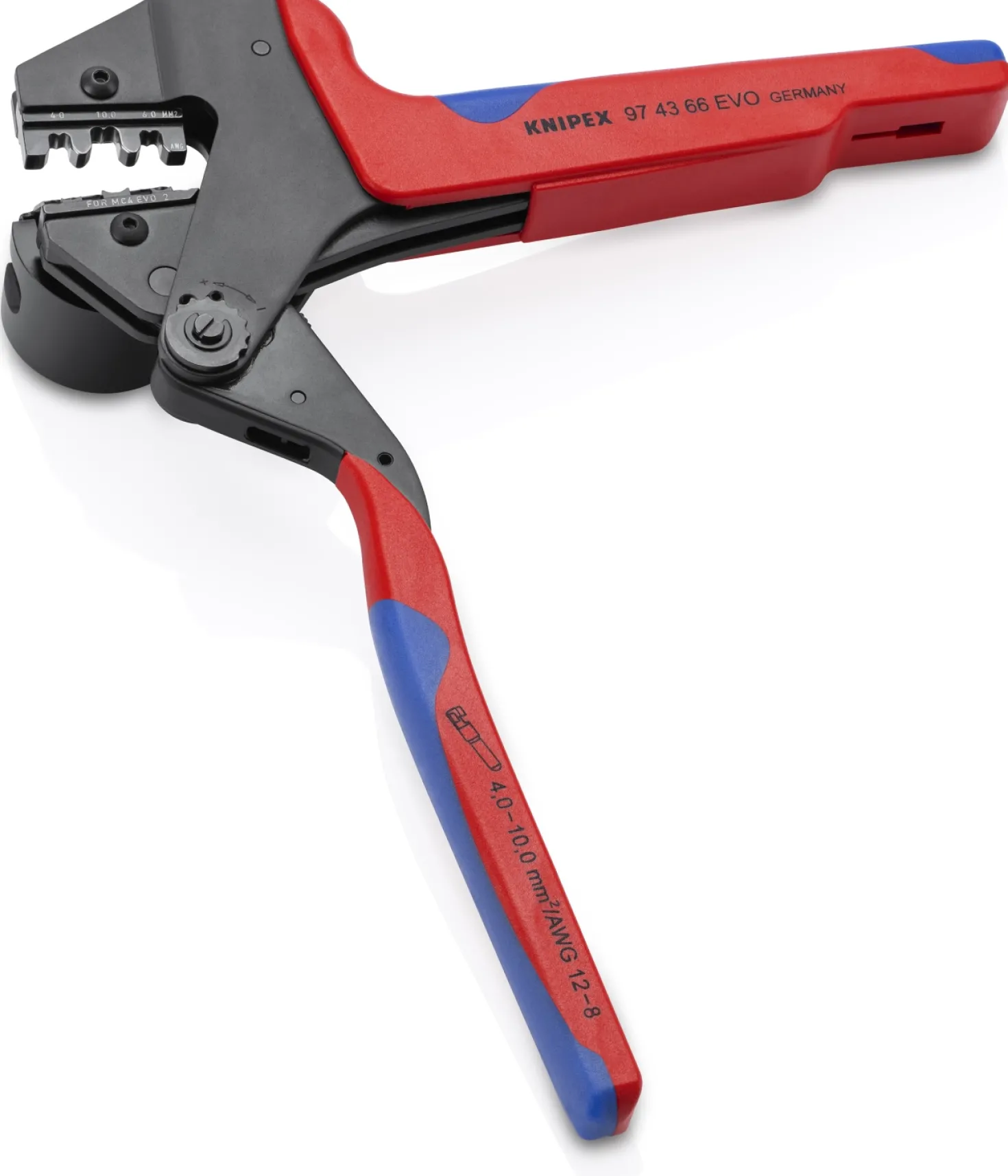 Knipex 97 43 66 EVO MC4 EVO2 Krimptang voor verwisselbare krimpprofielen