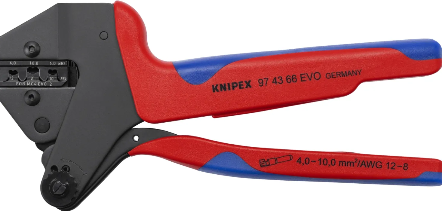 Knipex 97 43 66 EVO MC4 EVO2 Krimptang voor verwisselbare krimpprofielen