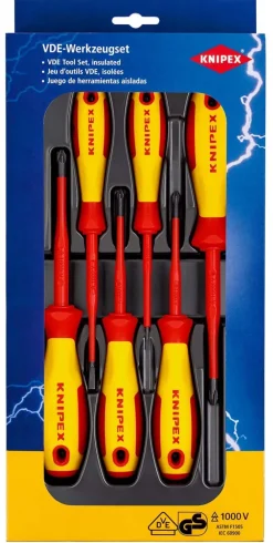 Knipex 00 20 12 V04 6-delige VDE Schroevendraaierset - PH/PZ/S