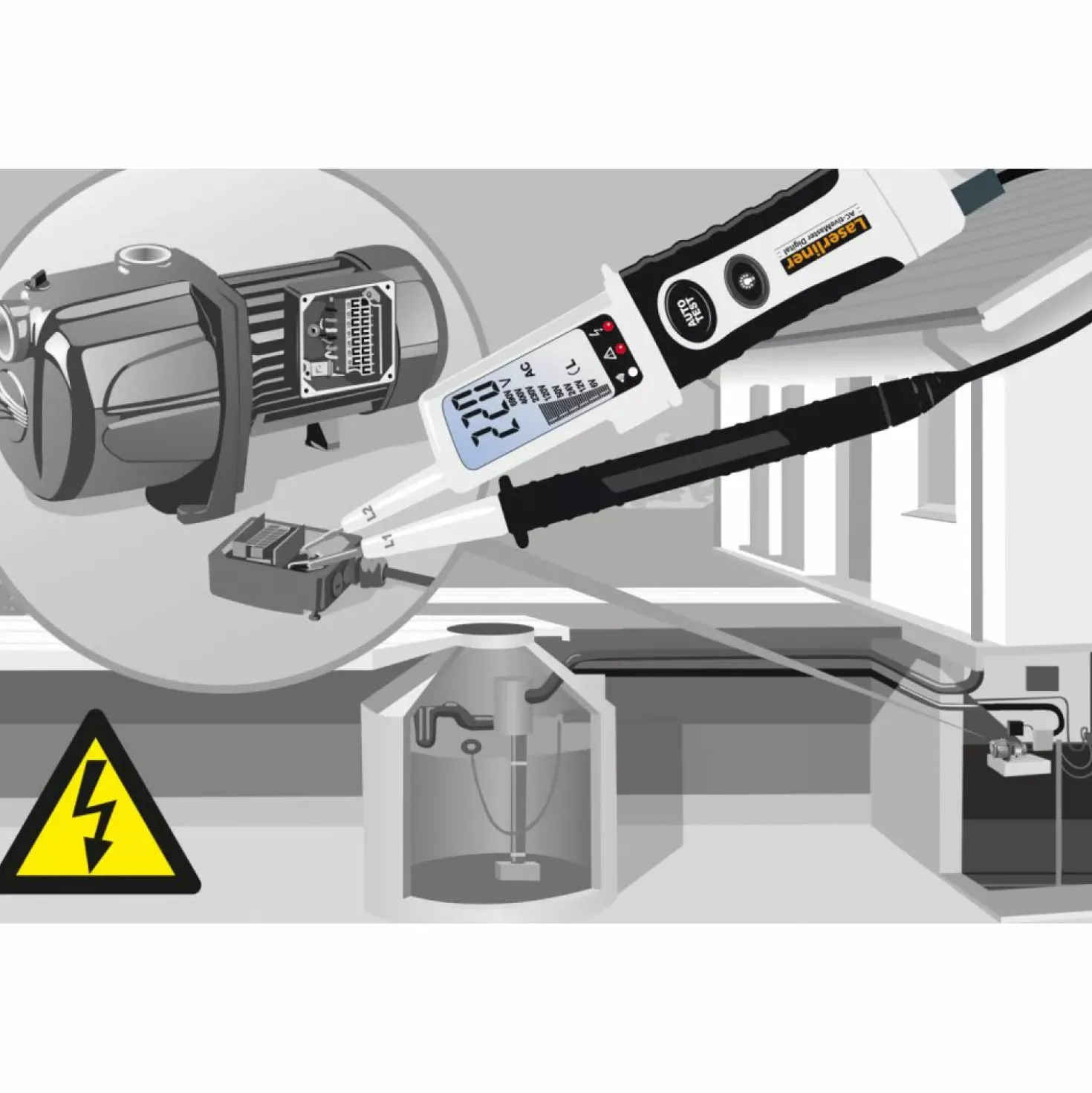 Laserliner AC-tiveMaster Digital Spanningstester met LCD scherm - AC/DC 6-690V